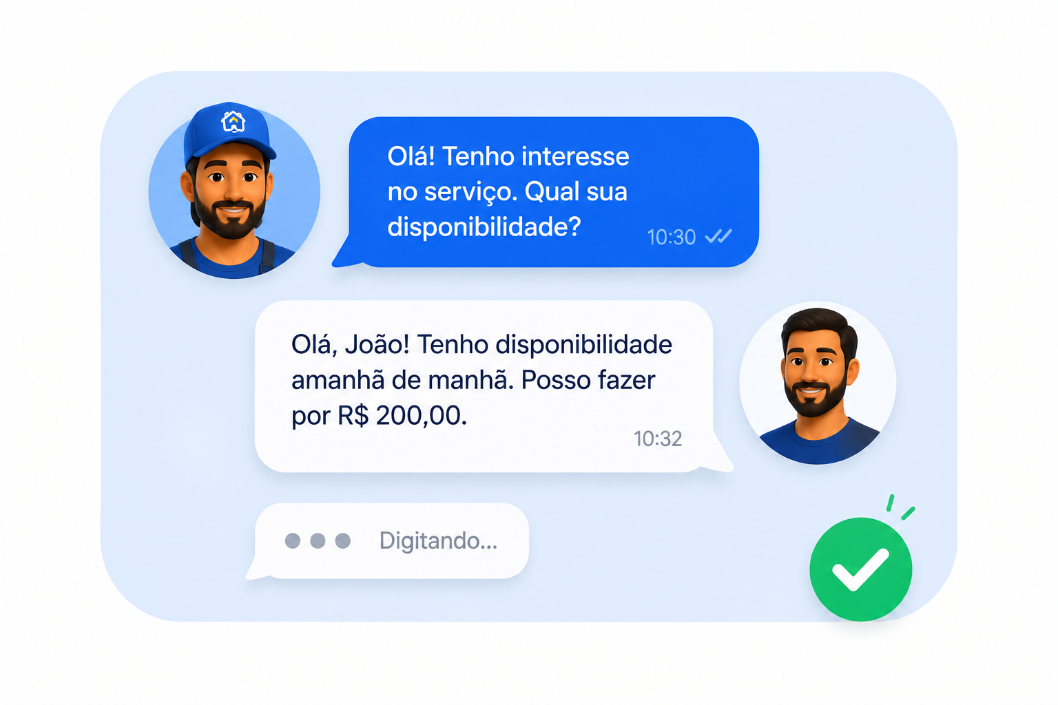 Negocie no chat